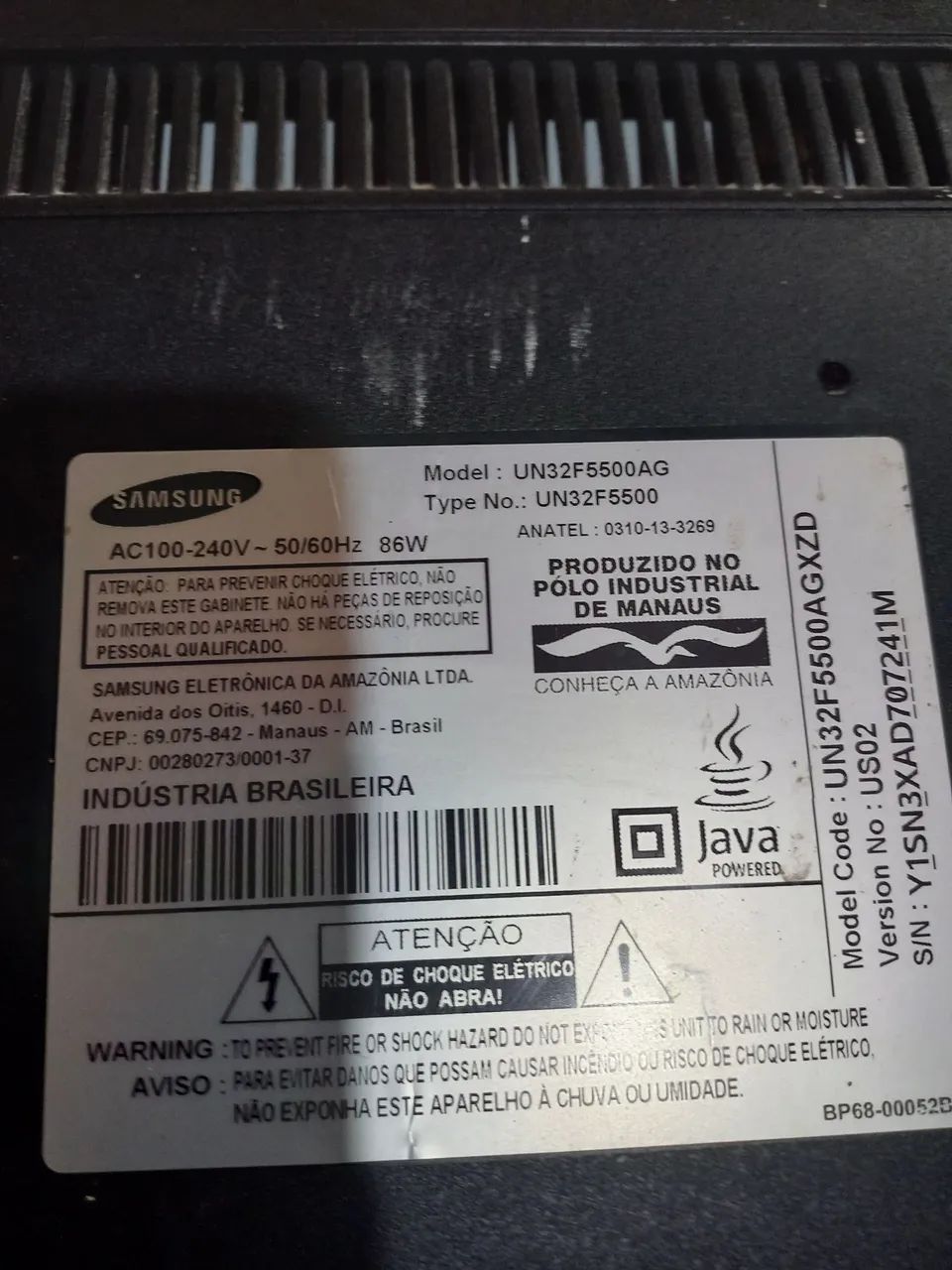 TV SAMSUNG UN32F5500 COM DEFEITO.  - Foto 3