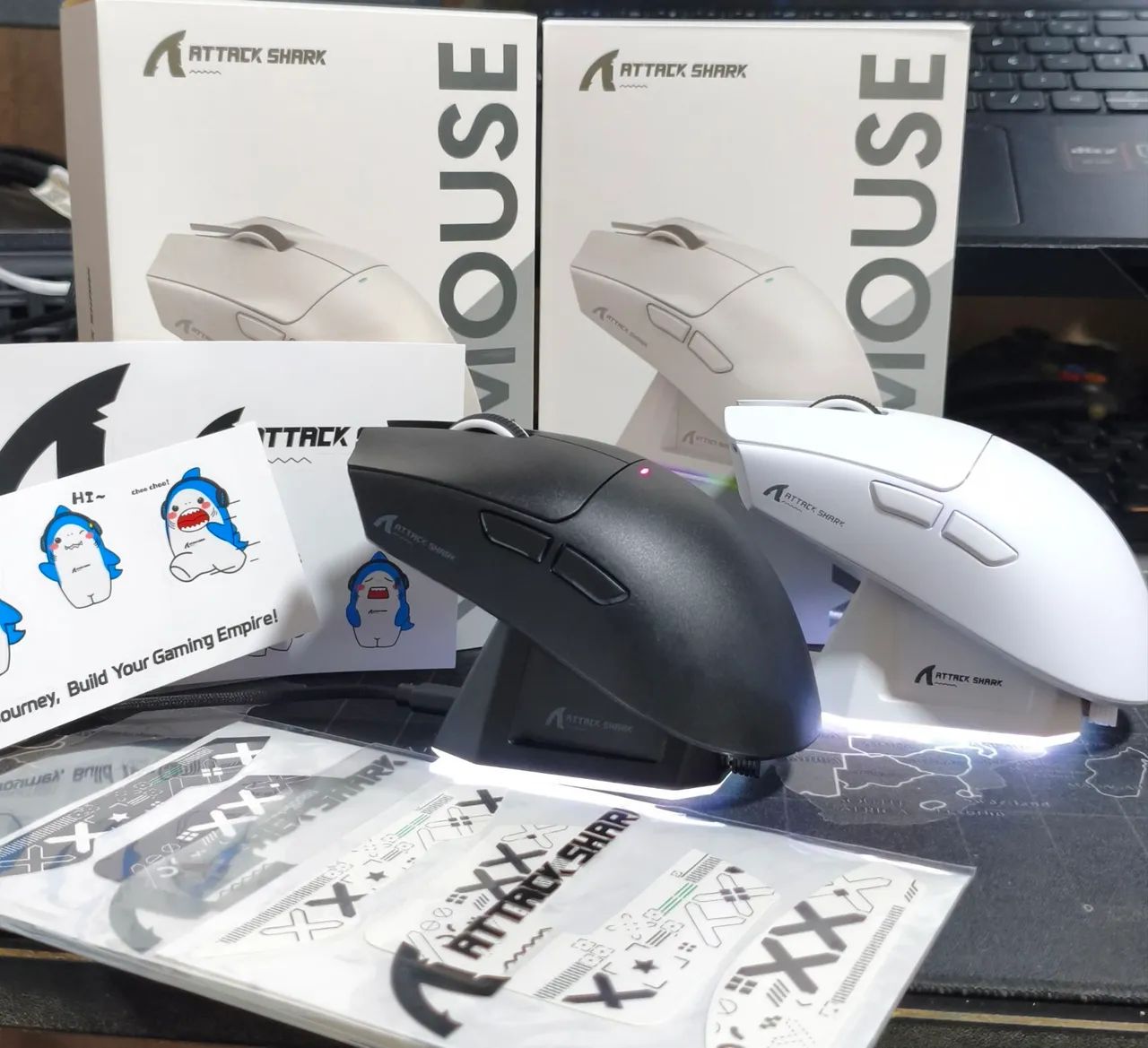 Mouse attack shark x11 preto ou branco - Foto 5
