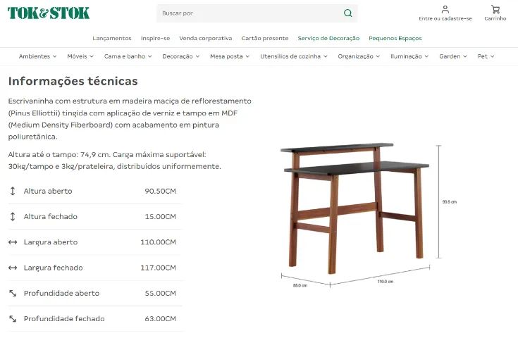 Escrivaninha Workhome - Foto 2