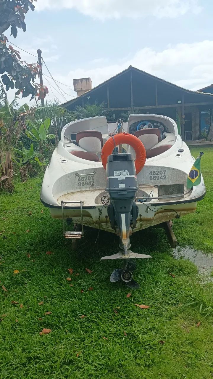 lancha 19pes 90hp  2 t completa - Foto 2