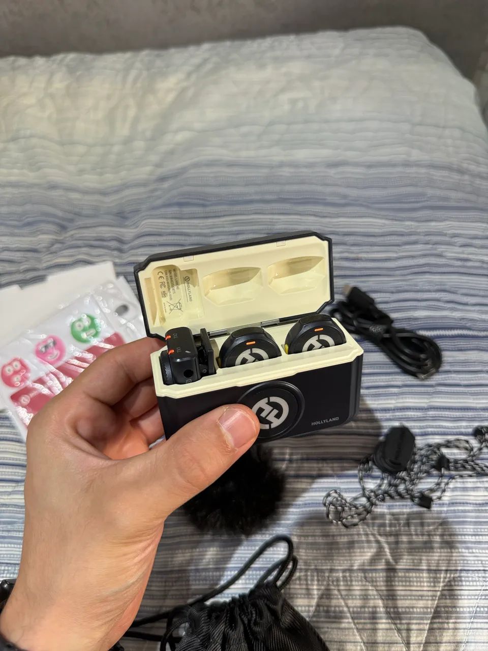 Kit duo microfone hollyland lark m2 - Foto 3