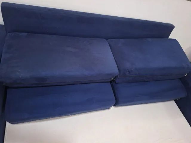 Sofá cama castor azul 2 lugares - Foto 2