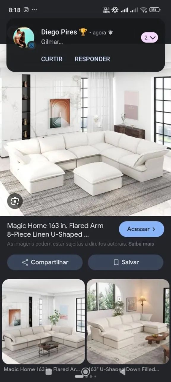 Vendo sofá em L de luxo - Foto 3