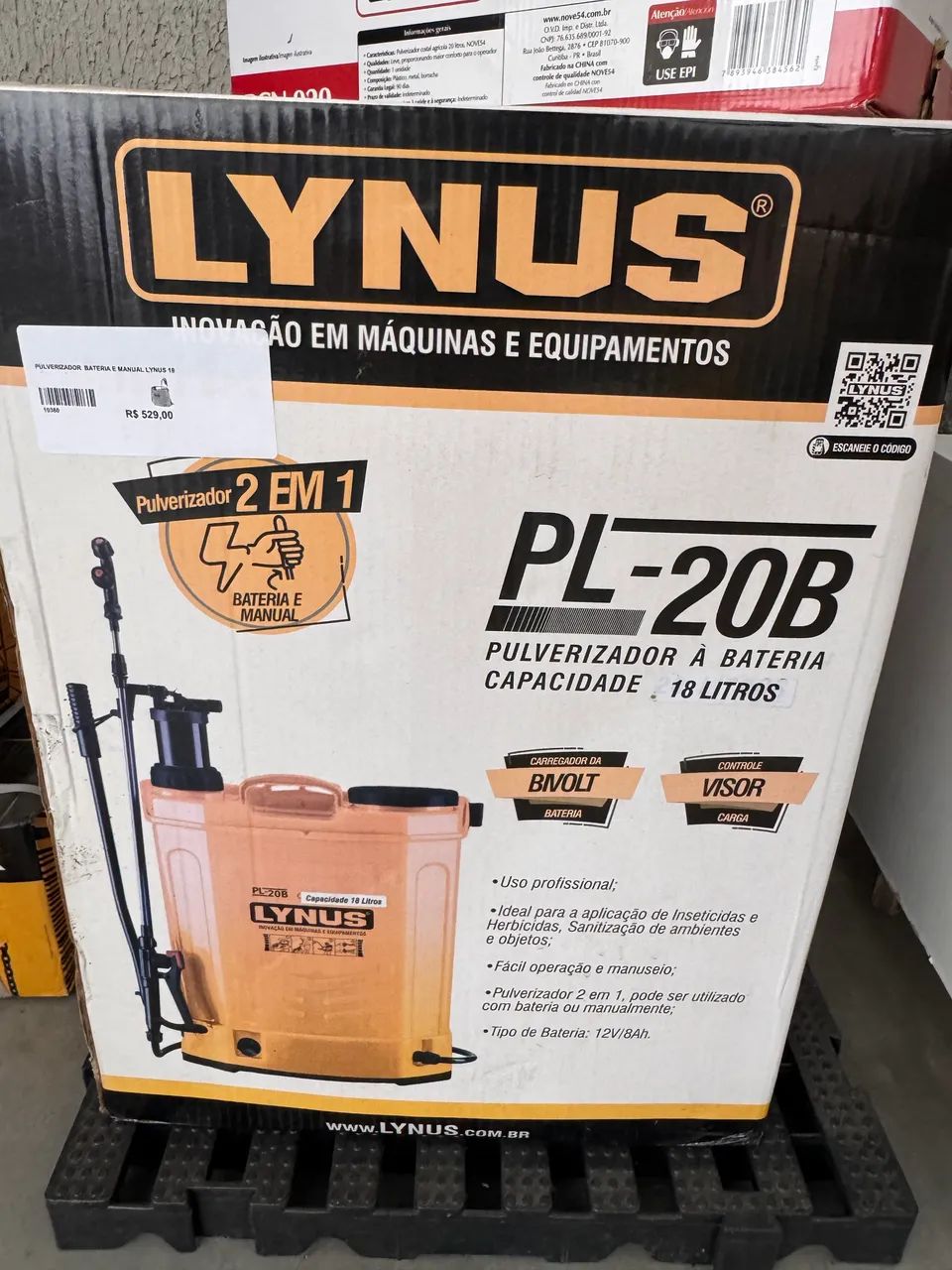 Pulverizador a bateria Lynus original 