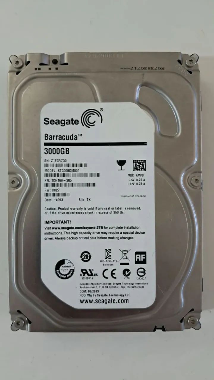 SEAGATE 3TB Barracuda (ST3000DM001)