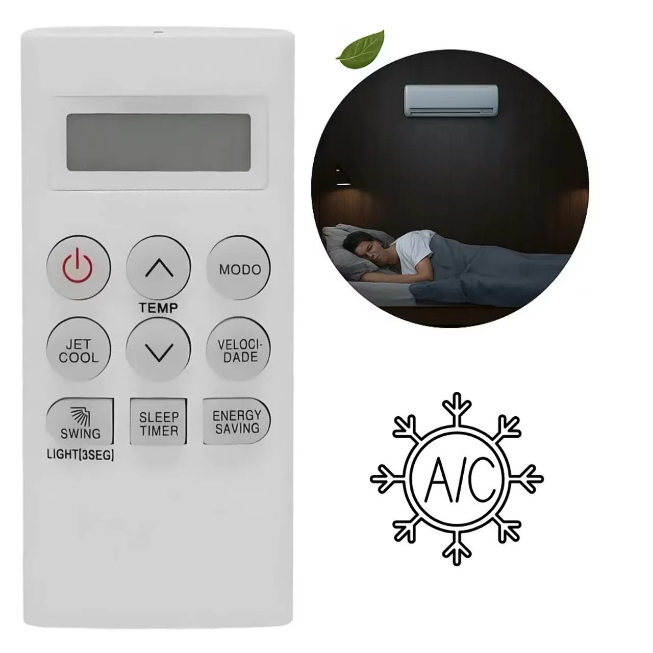 Controle Remoto Compatível Com Ar Condicionado LG + pilhas - Foto 3