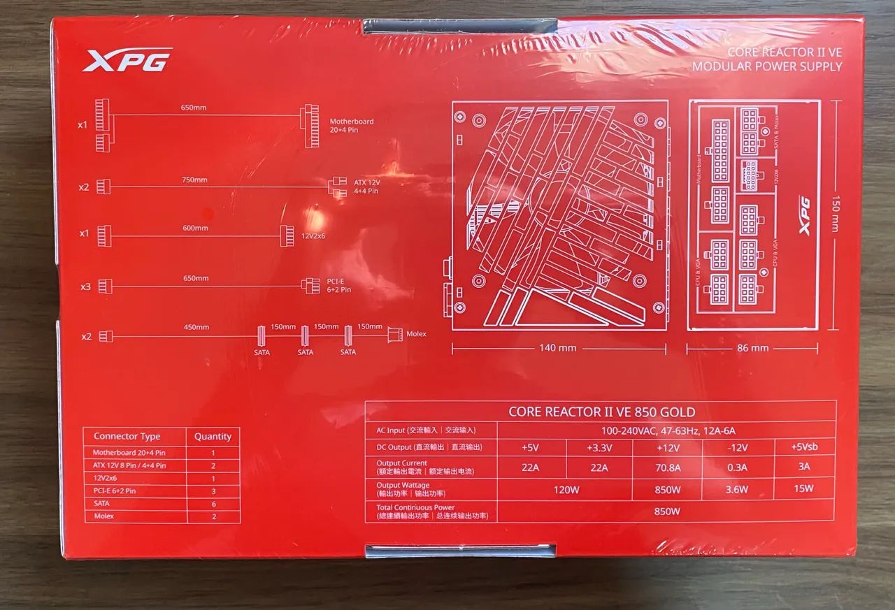 Fonte XPG Core Reactor ll VE 850w (Nova) - Foto 2