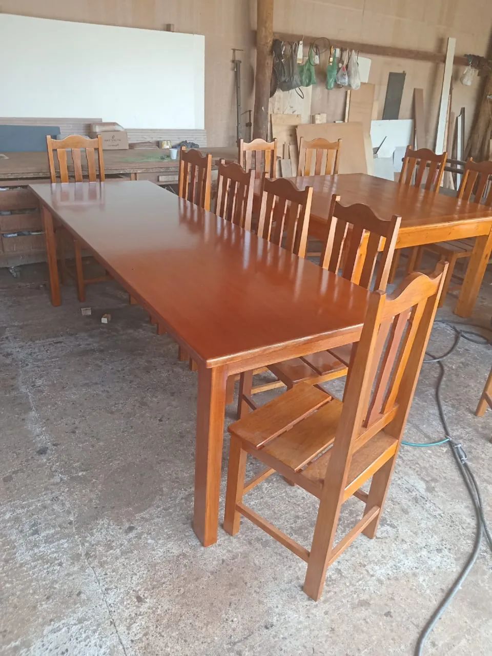 MESA COMPLETA  DE MADEIRA MACIÇA  - Foto 2