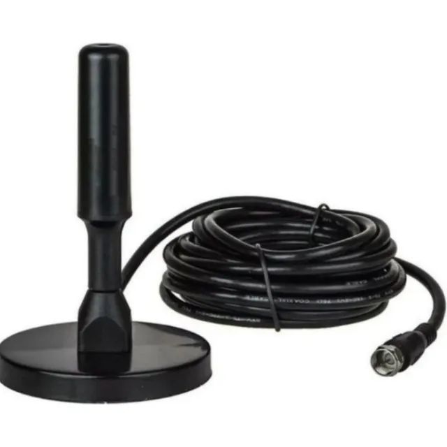 Antena Digital 5 metros interna e Externa Sinal TV HDTV Base Imã Loja Coimbra Entregamos 