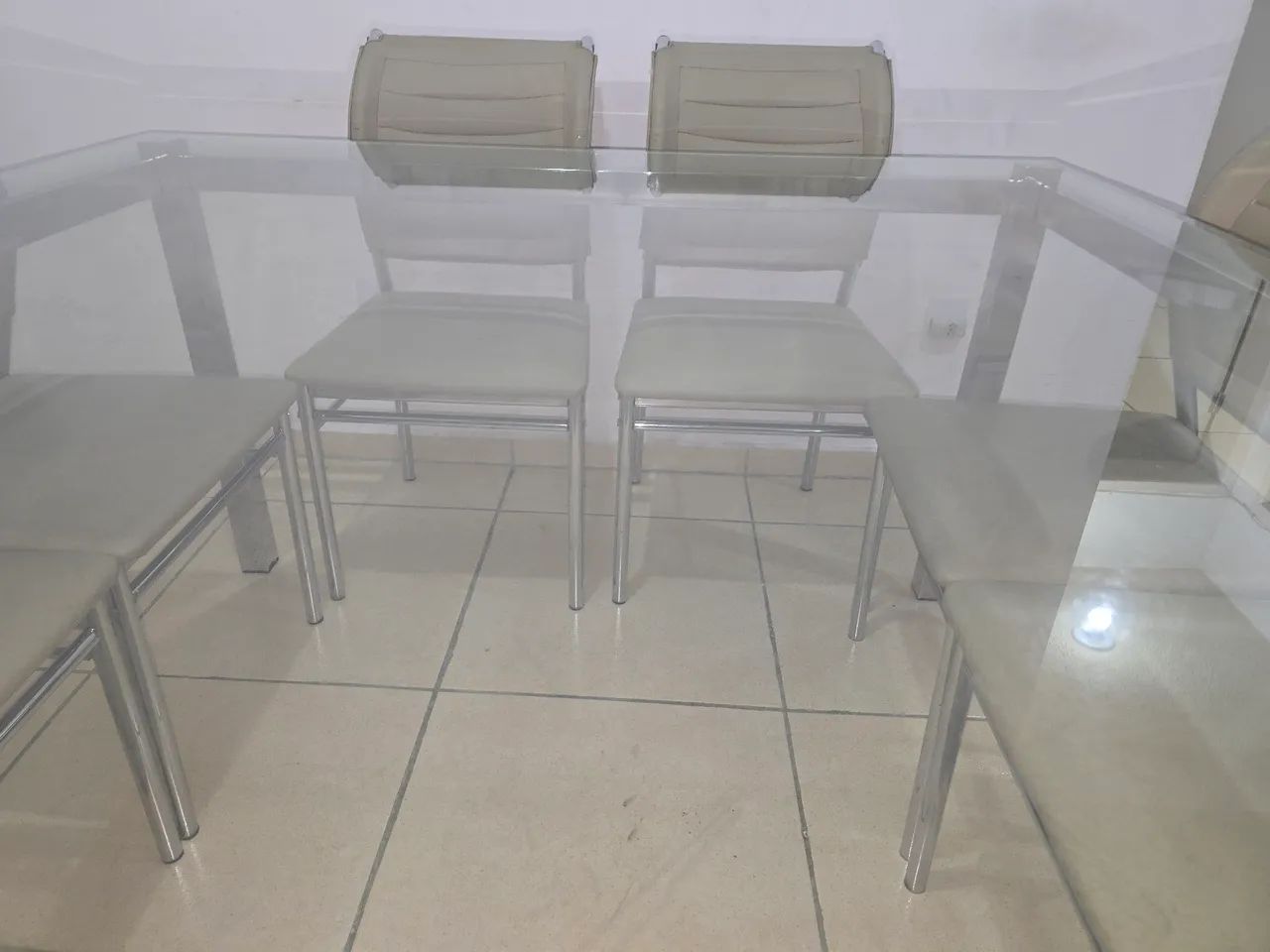 Mesa 8 Lugares de Vidro - Foto 4