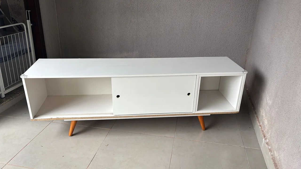 Rack branco para TV até 65 Polegadas com Pés