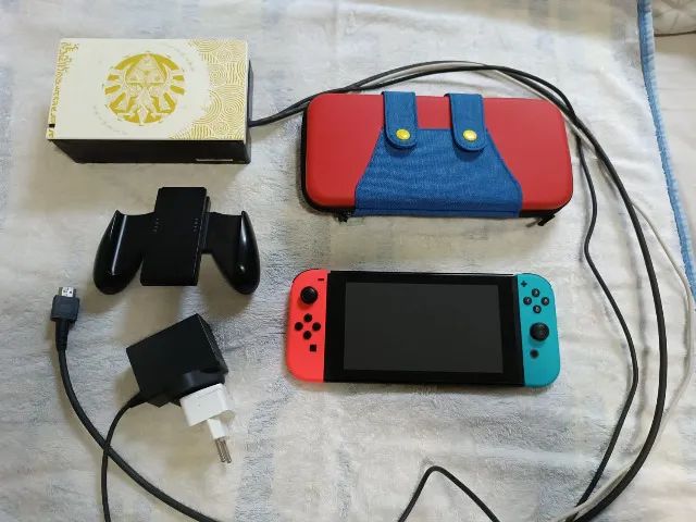Nintendo Switch V1 Seminovo + Case Temática Mario - Foto 2