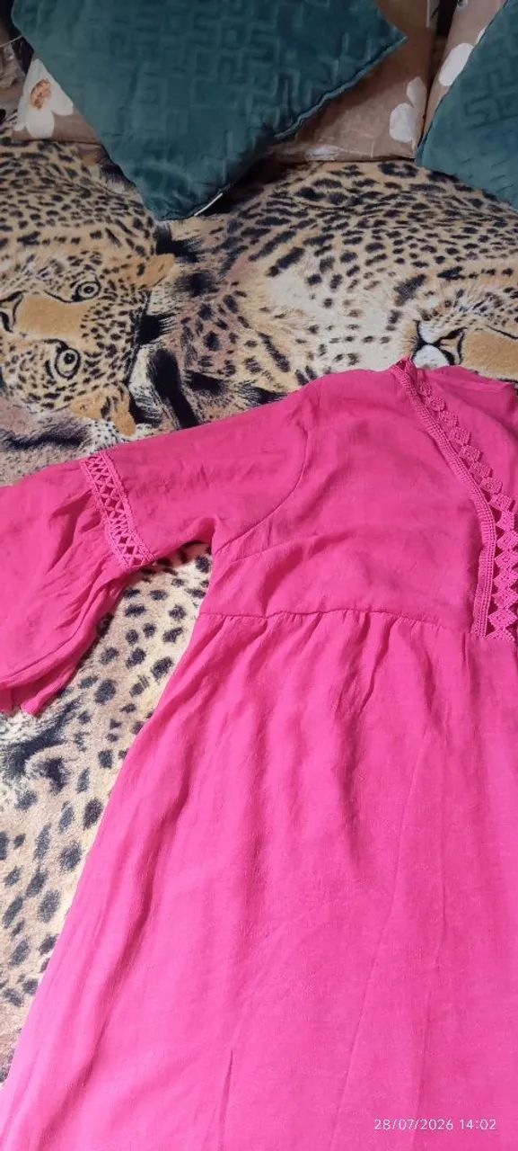 Saída de praia plus size na cor rosa ! - Foto 4