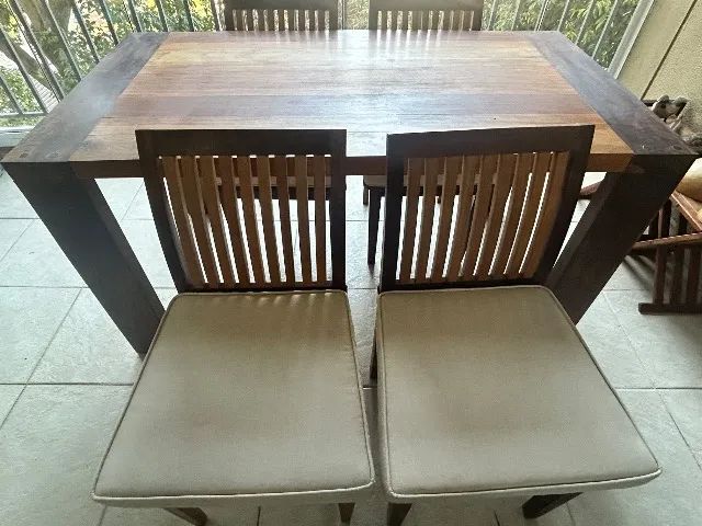 Mesa de jantar retangular madeira demolição  - Foto 2