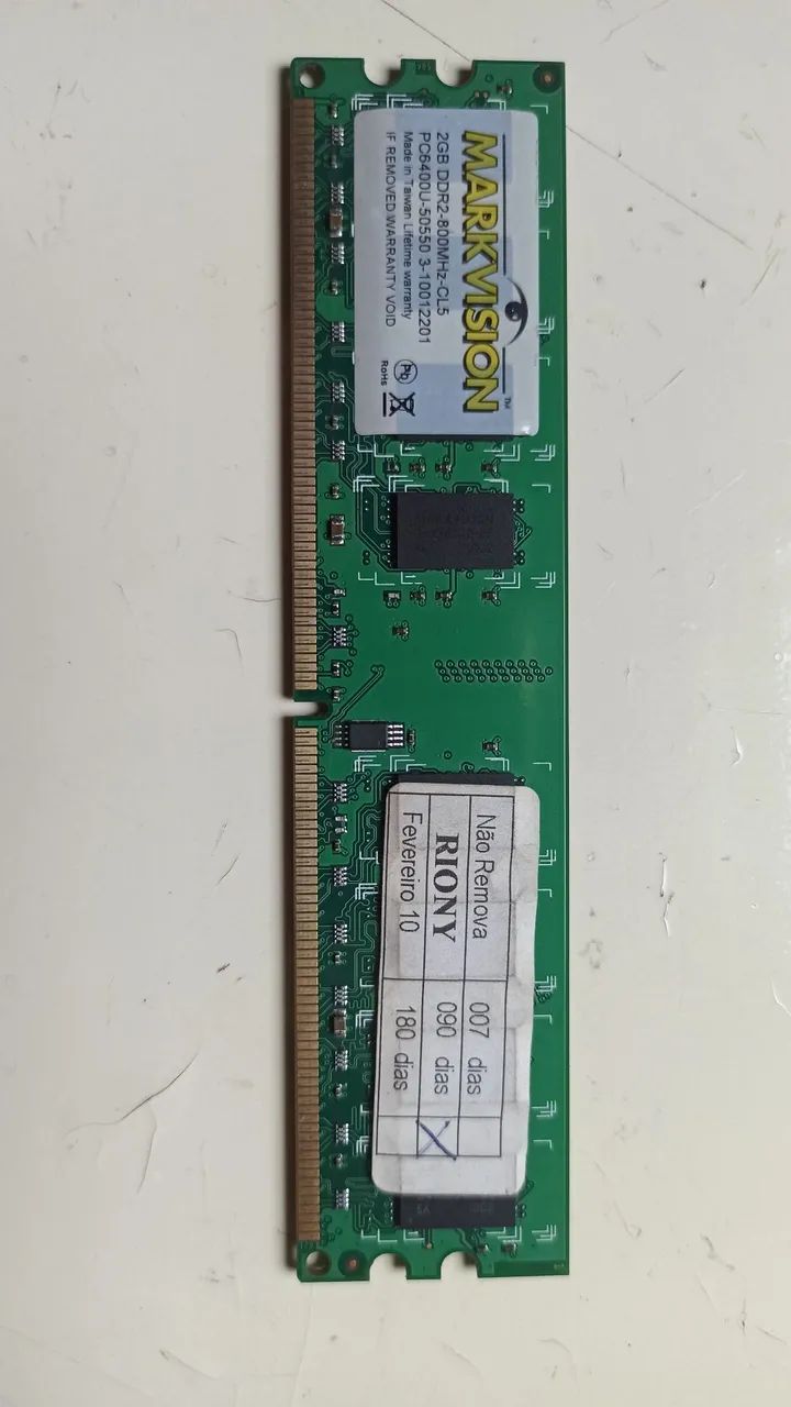 Memória RAM 2GB Markvision DDR2 PC Desktop 800 Mhz