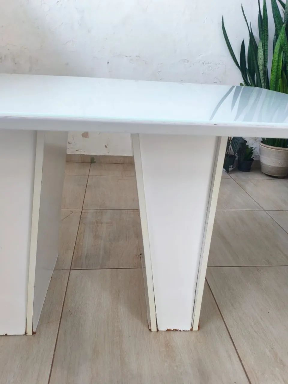 Mesa com tampo de vidro - Foto 5