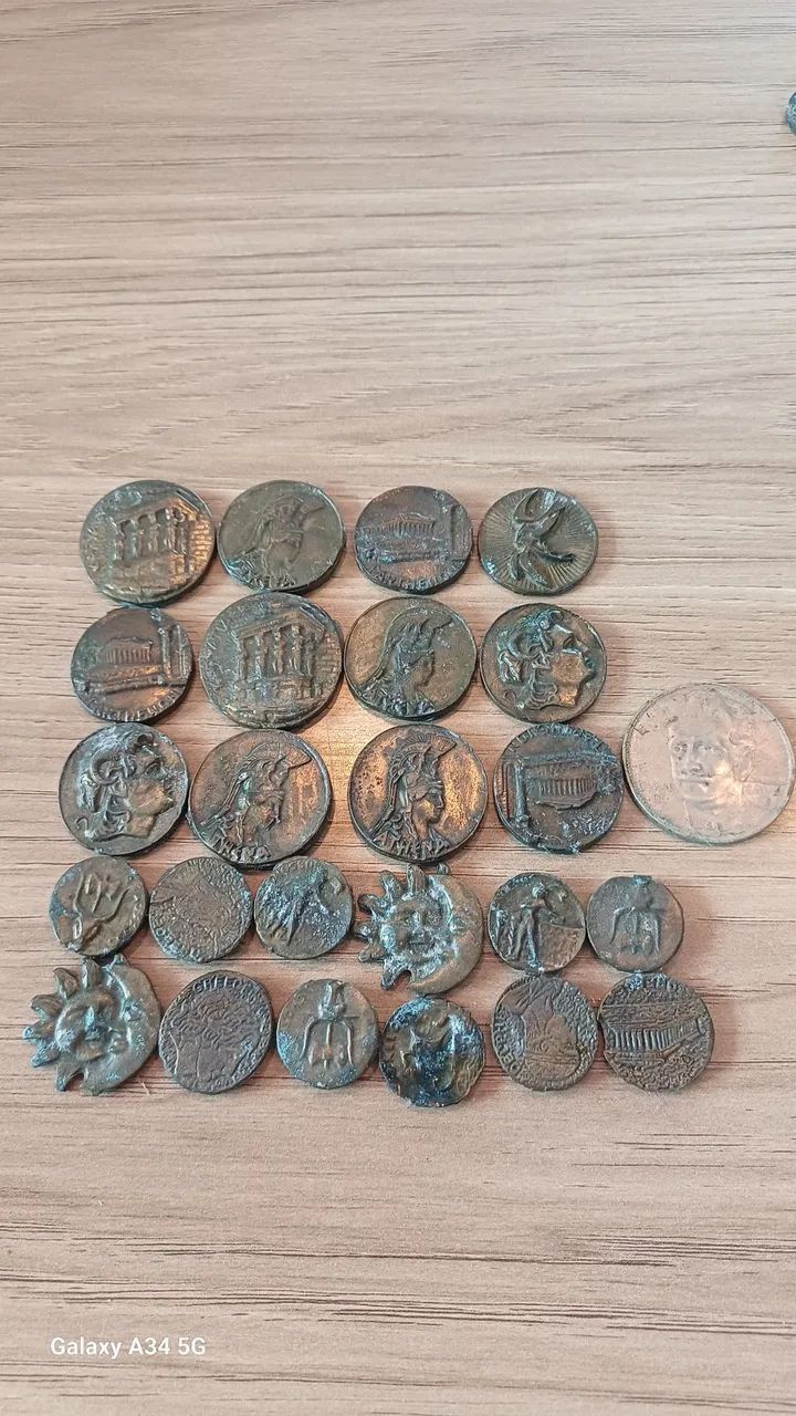 Lote 25 Moedas antigas gregas  - Foto 3