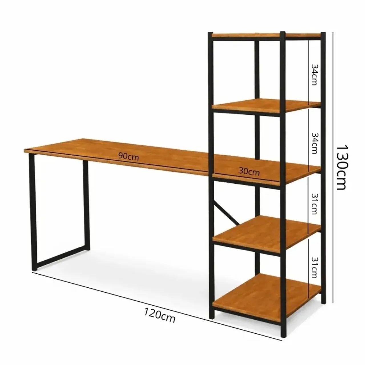 Mesa Escrivaninha com estante - Foto 3