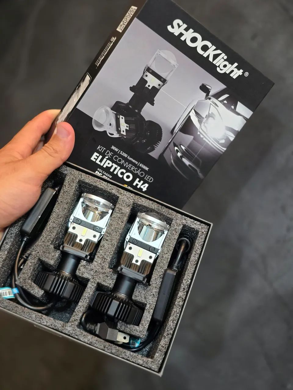 Farol Led Projetor H4 Pra Carro ou Moto - Foto 3