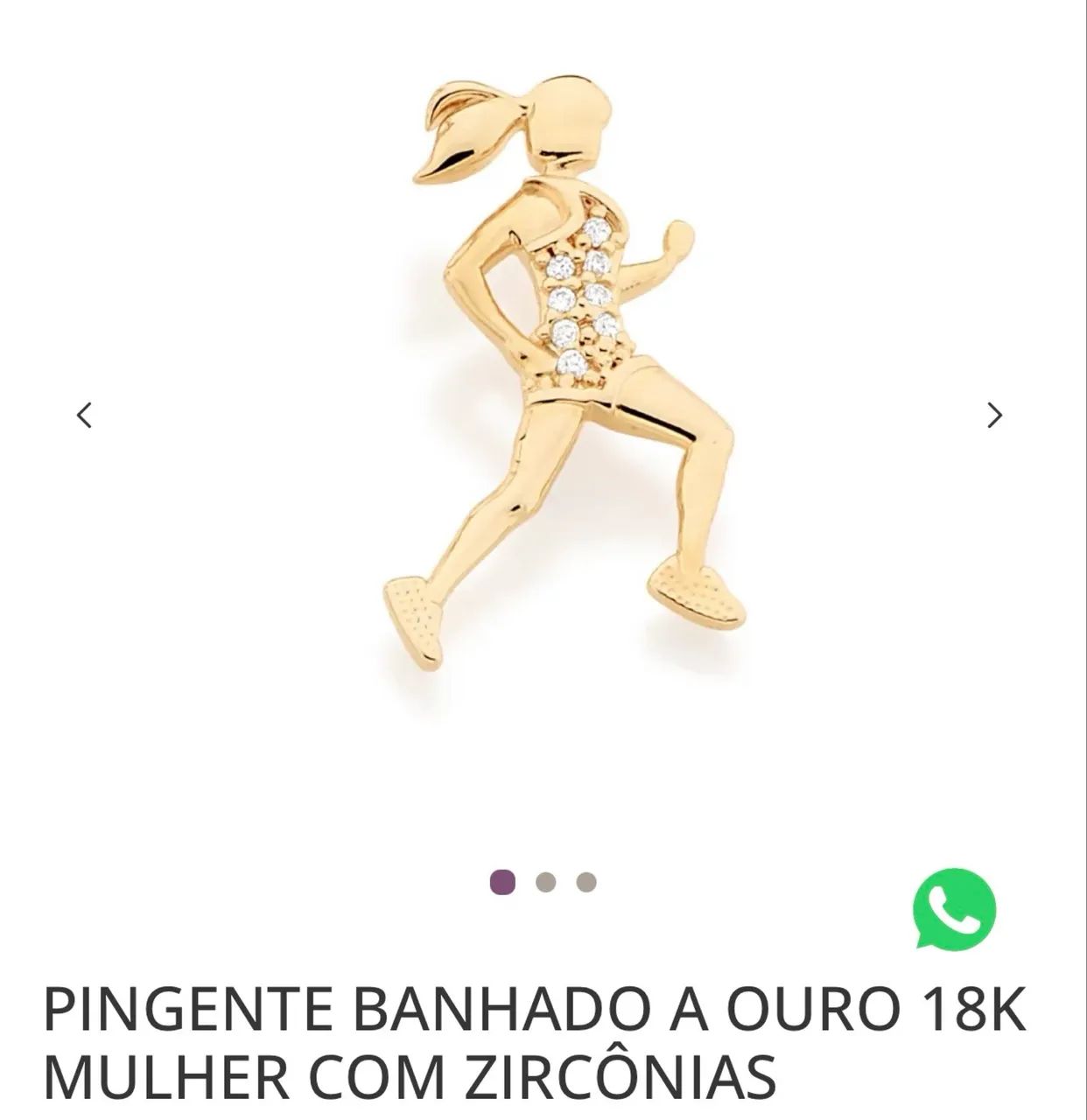 Pingente Corredora Rommanel FRETE GRÁTIS 