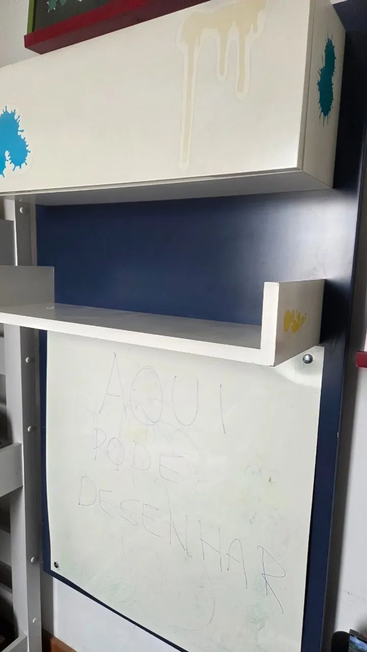 Armário com baú e lousa para quarto de crianças - Foto 2