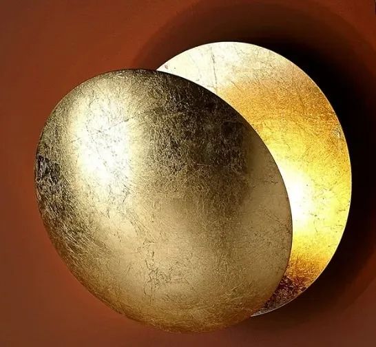 Arandela Luminária de Parede Eclipse - Dourada - Foto 4