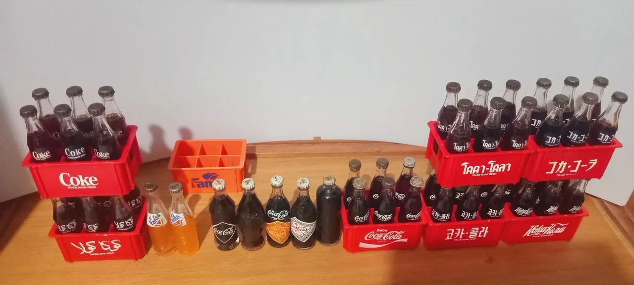 Coleção garrafinhas Coca-Cola e Fanta