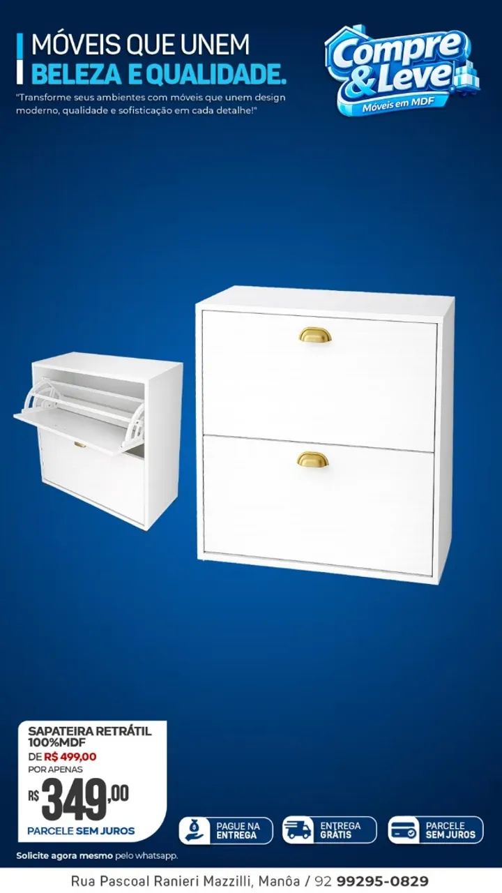 sapateiras 100% mdf // entrega grátis 