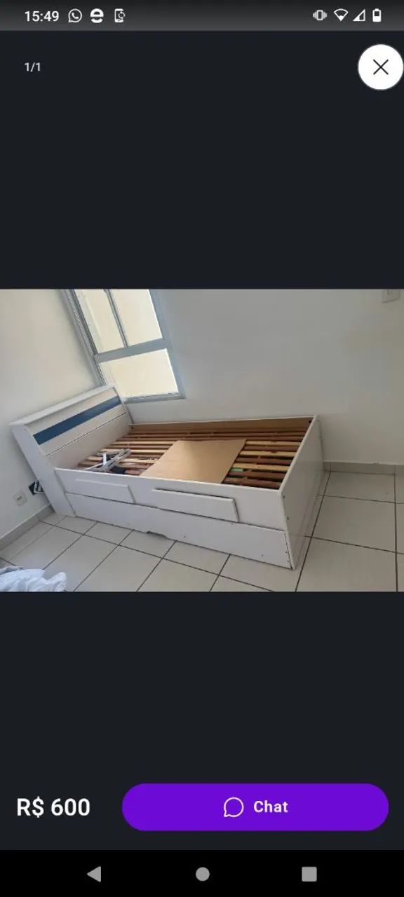 Bicama acompanha 2 colchões 