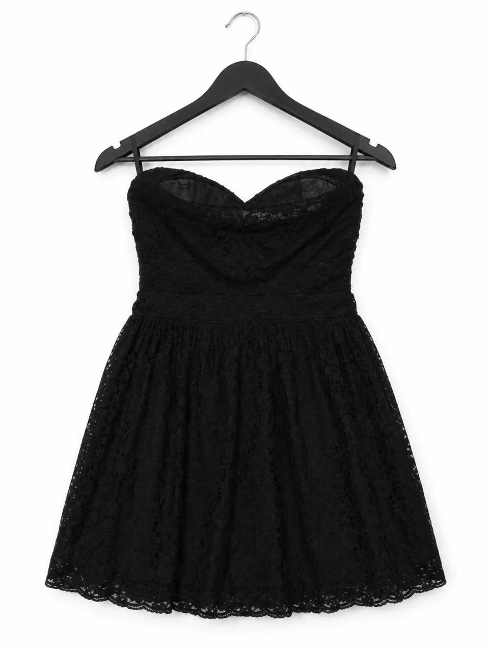 vestido preto tomara que caia y2k com renda - Foto 2