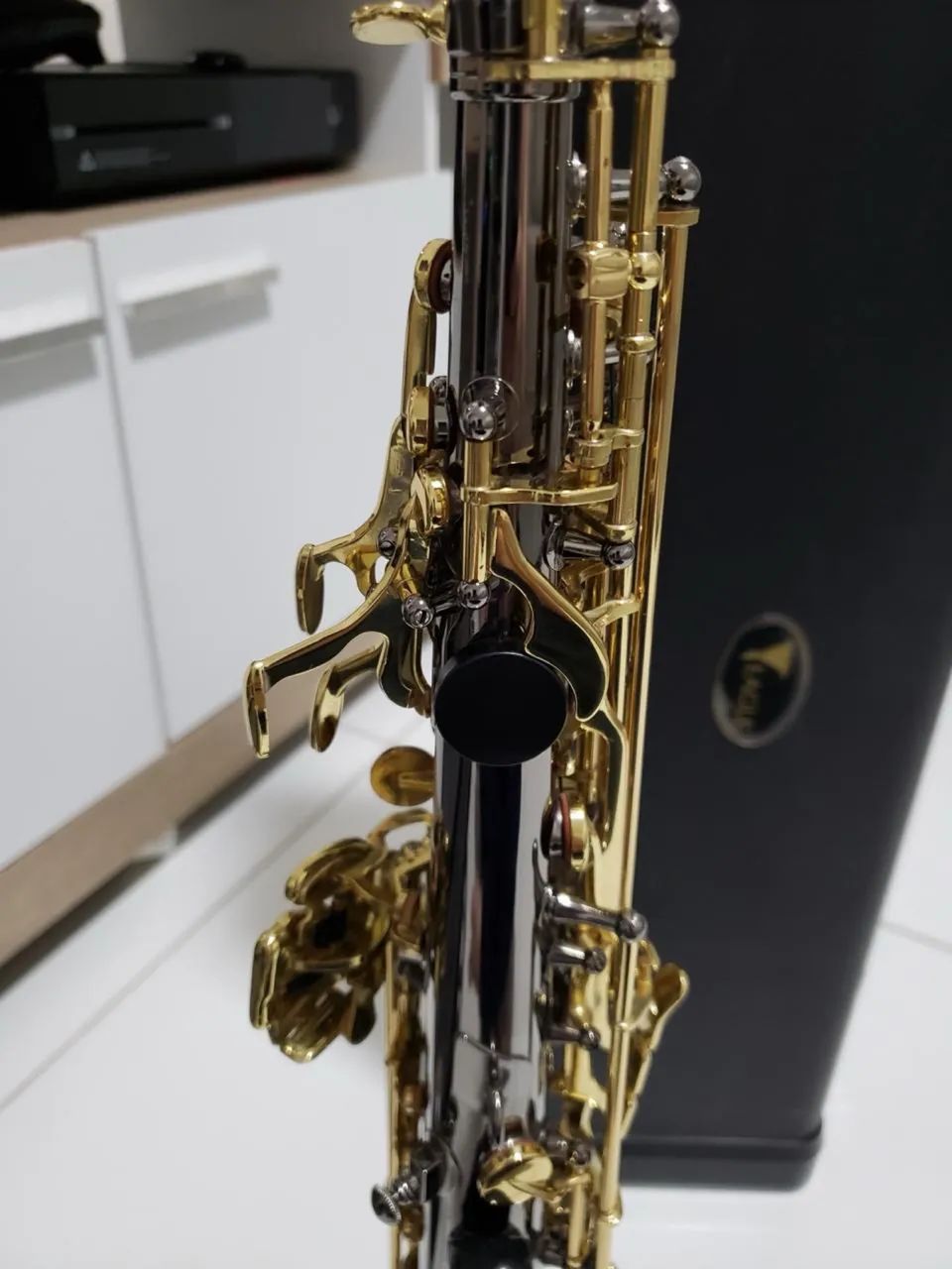 Sax soprano eagle sp502 black ônix - Foto 4