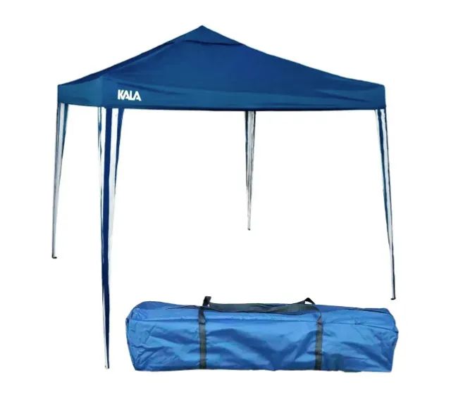 Tenda Gazebo dobrável (articulado) com pés em alumínio 3mx3m / 2,5m kala azul c/sacola
