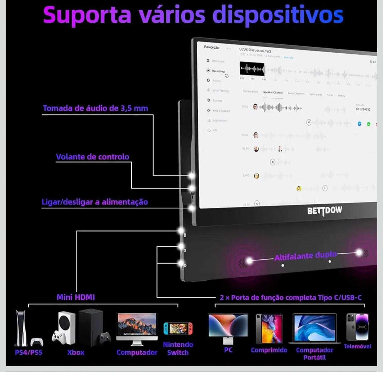 Monitor Portátil de 15,6° - Foto 2