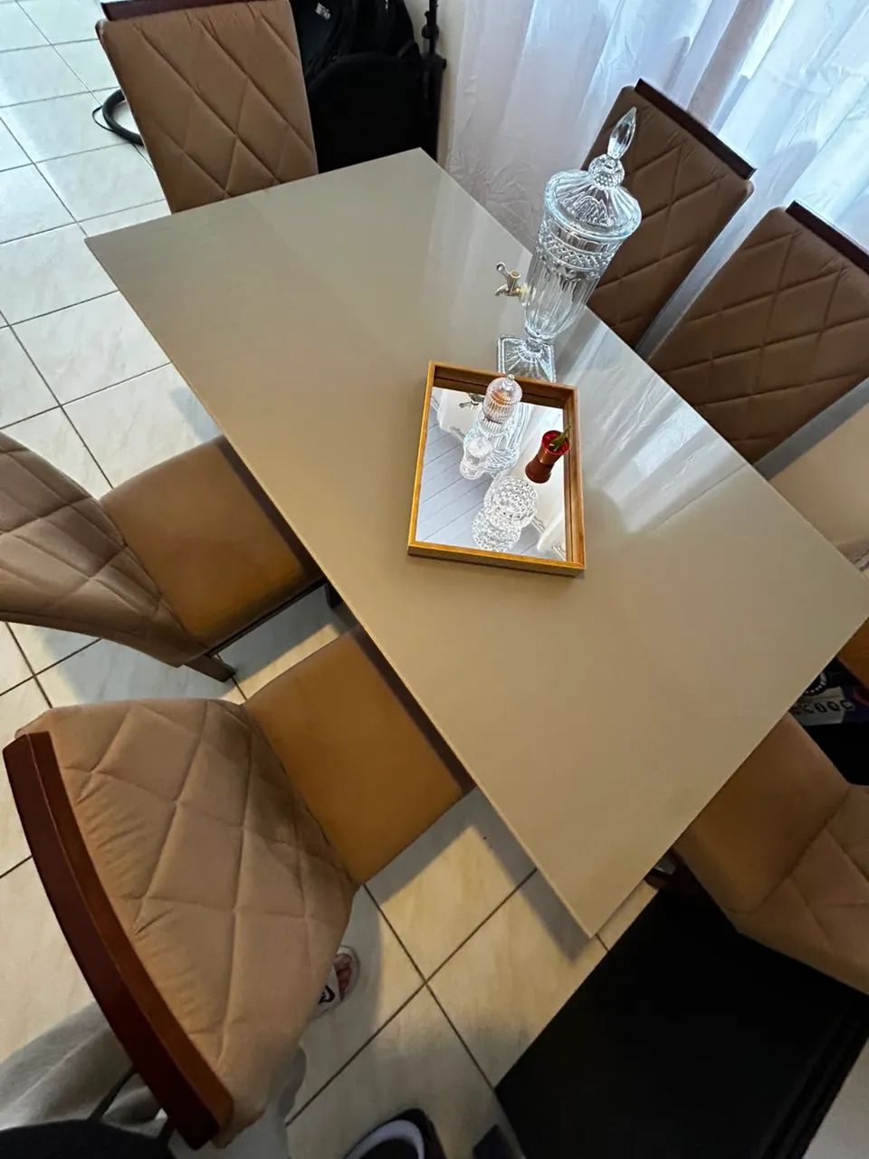 Mesa com tampa de vidro - Foto 4
