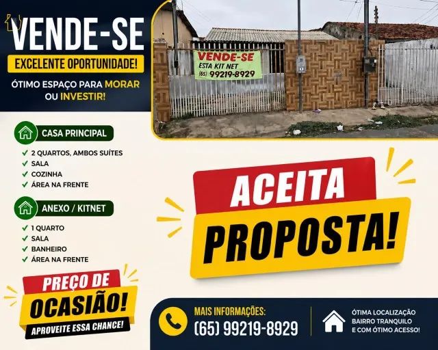 venda de casa com anexo kitnet