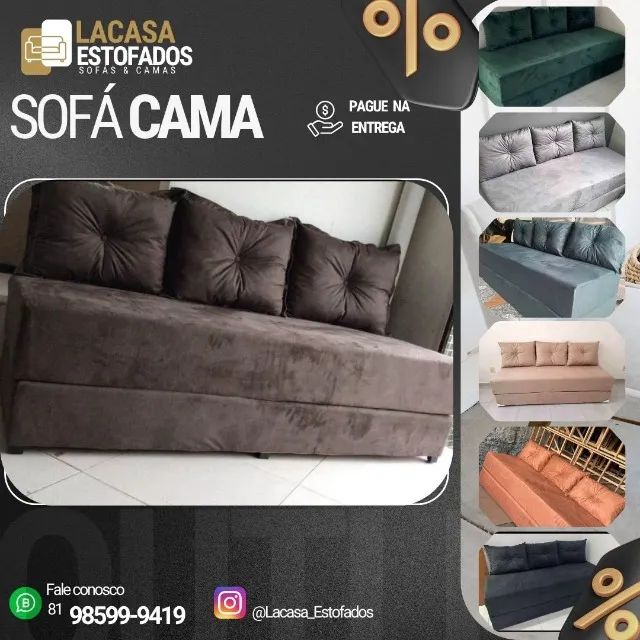 Sofá cama - com espuma D28