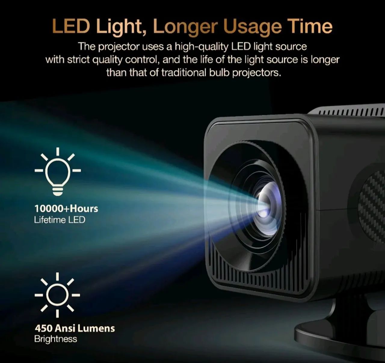 Projetor HY320 FullHD 1080p Android - Foto 3