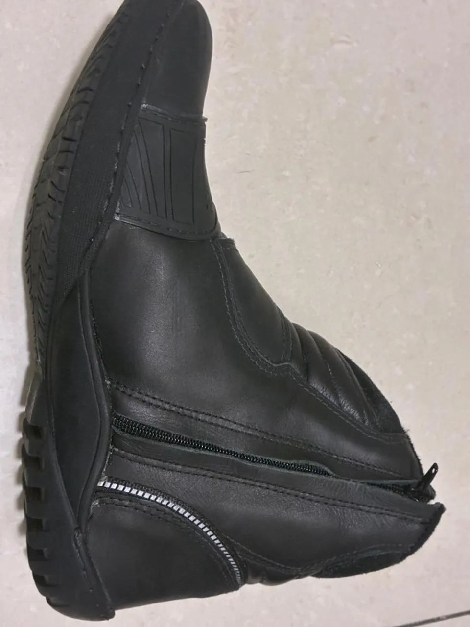 bota de couro motociclista - Foto 2