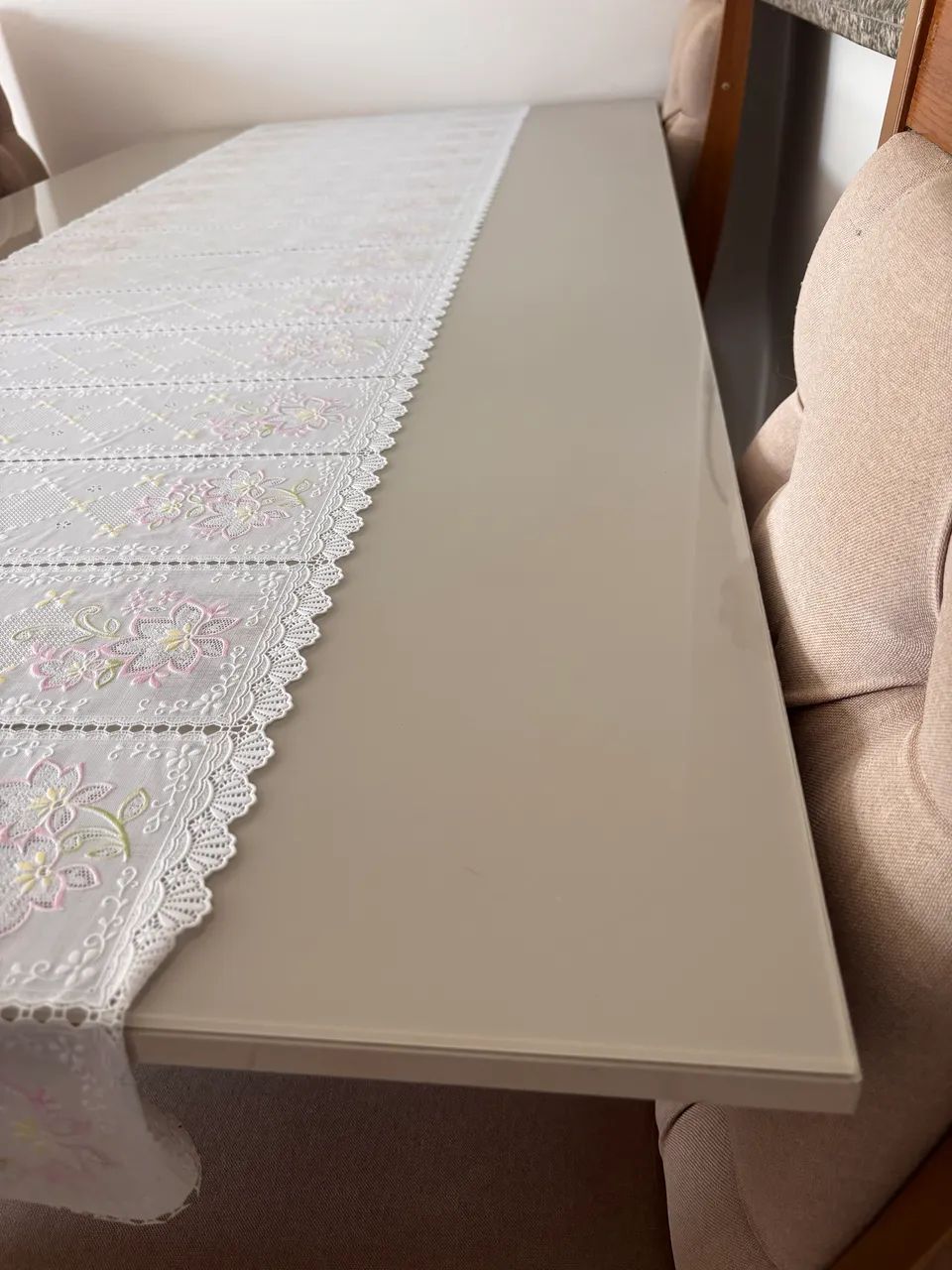 Mesa 6 cadeira , mdf com vidro  - Foto 4