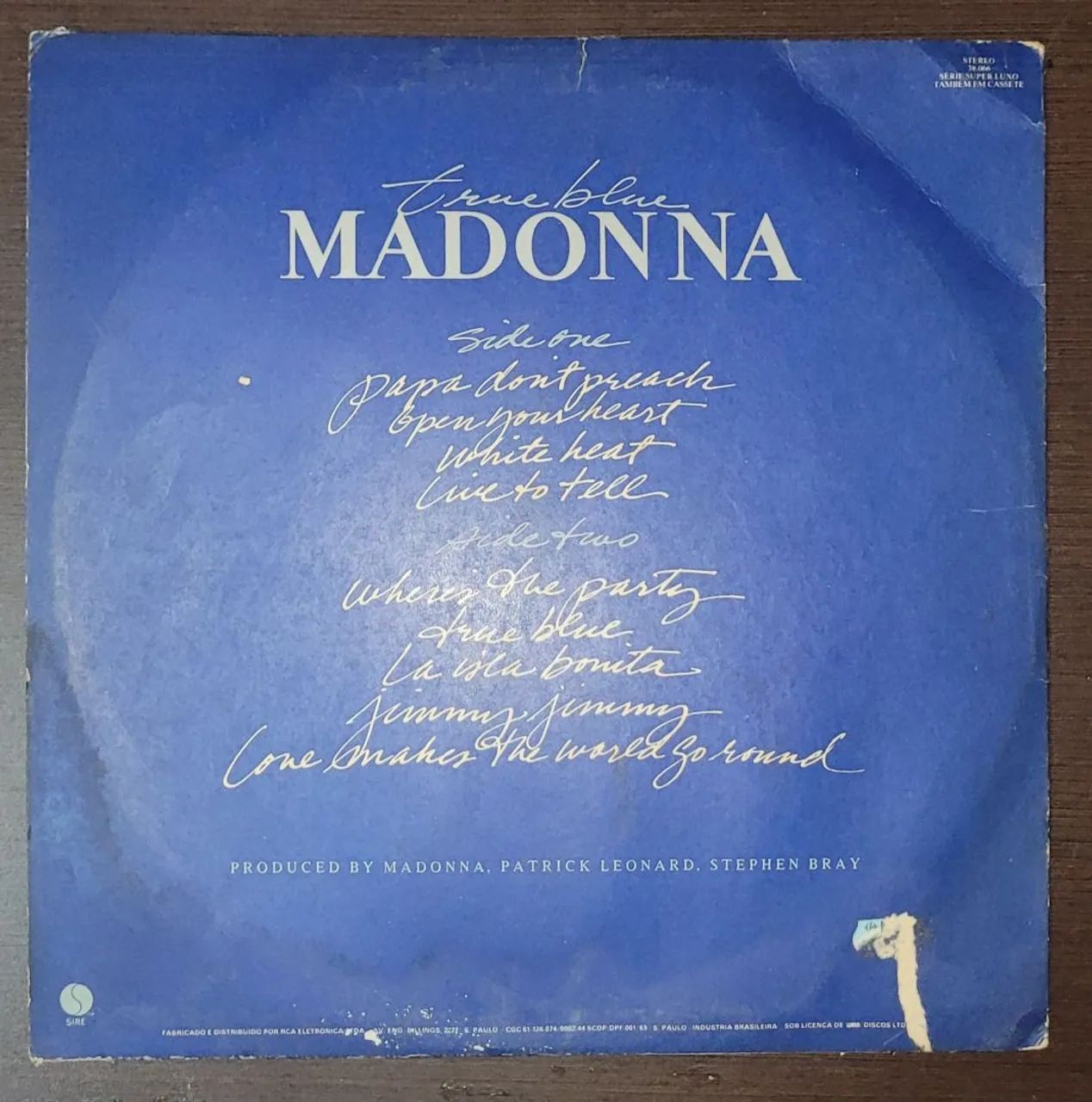 DISCO DE VINIL MADONNA TRUE BLUE 1986 - Foto 2
