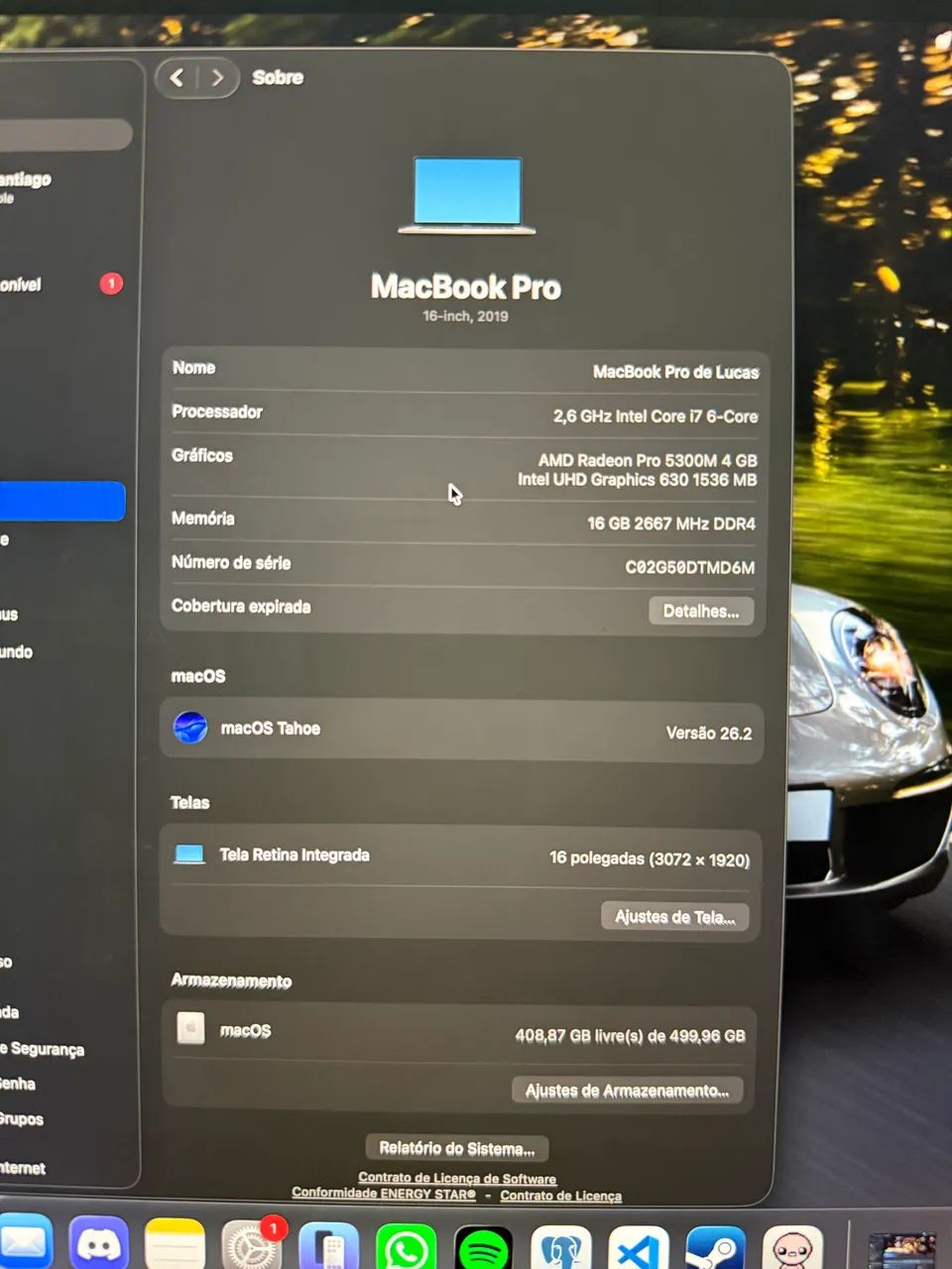 MacBook Pro 2019 16 Pol 16GB RAM 512GB  - Foto 2
