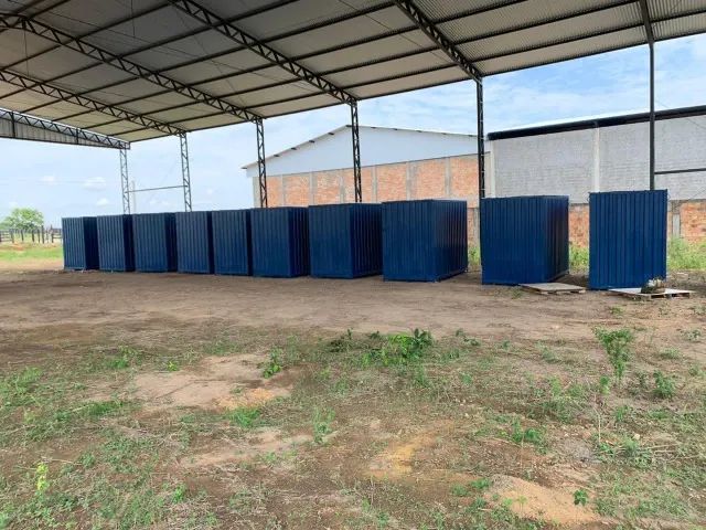 Container Banheiro em Aço Galvanizado com Piso Naval e Tetra