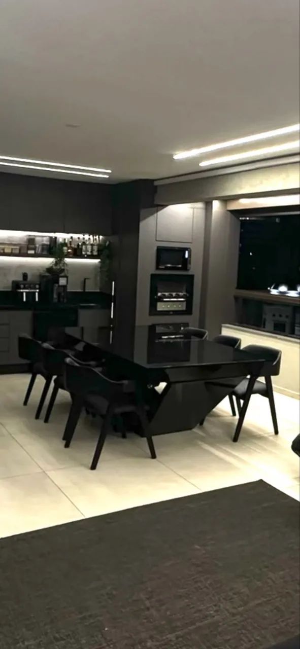 Sinuca/Mesa de Jantar - Topázio Preta - SUA SINUCA