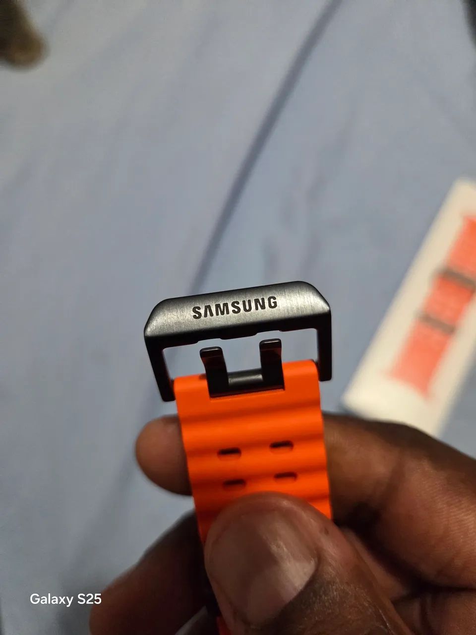Pulseira ORIGINAL SAMSUNG para Galaxy Watch Ultra - laranja  - Foto 4