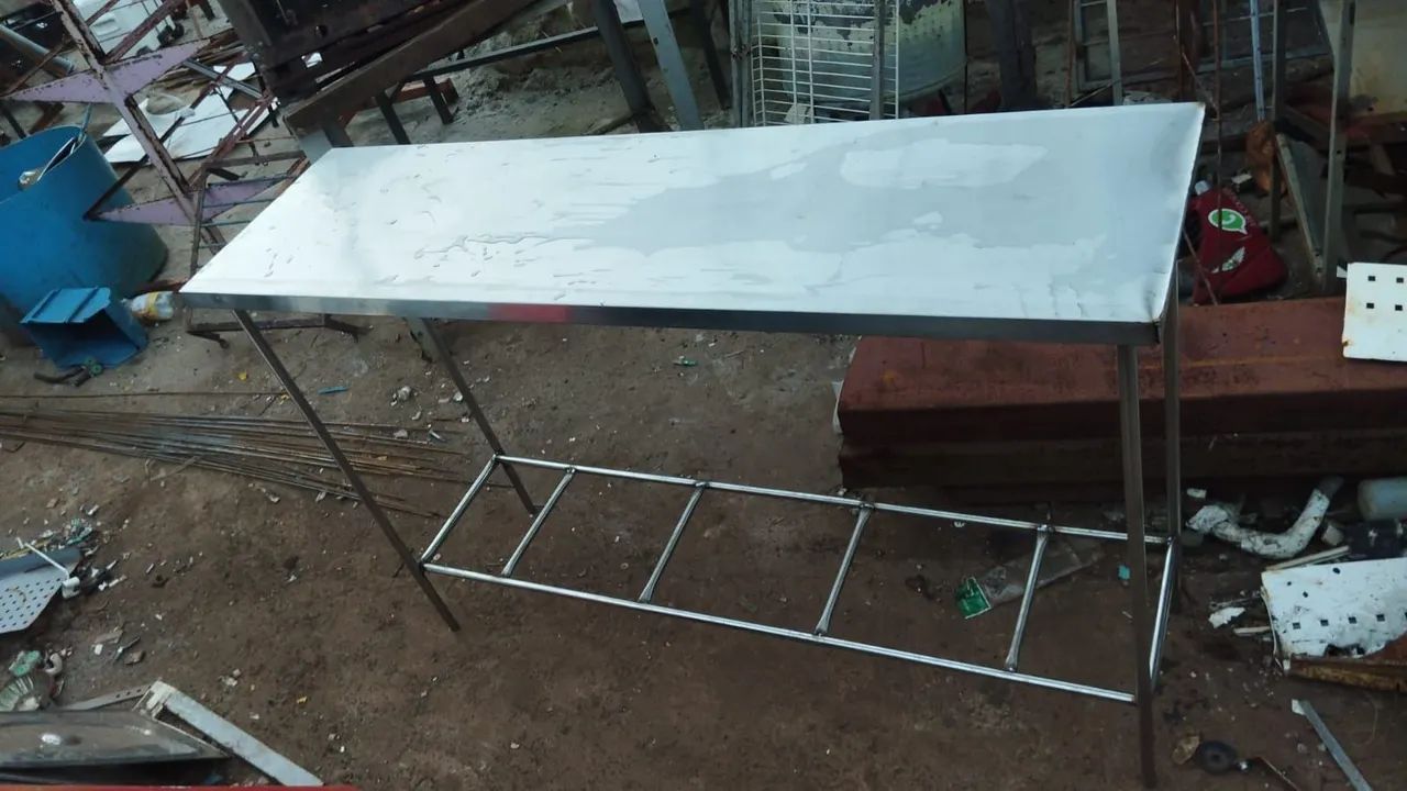 Bancada de inox com paneleiro de 1,50mx43cm - Foto 2