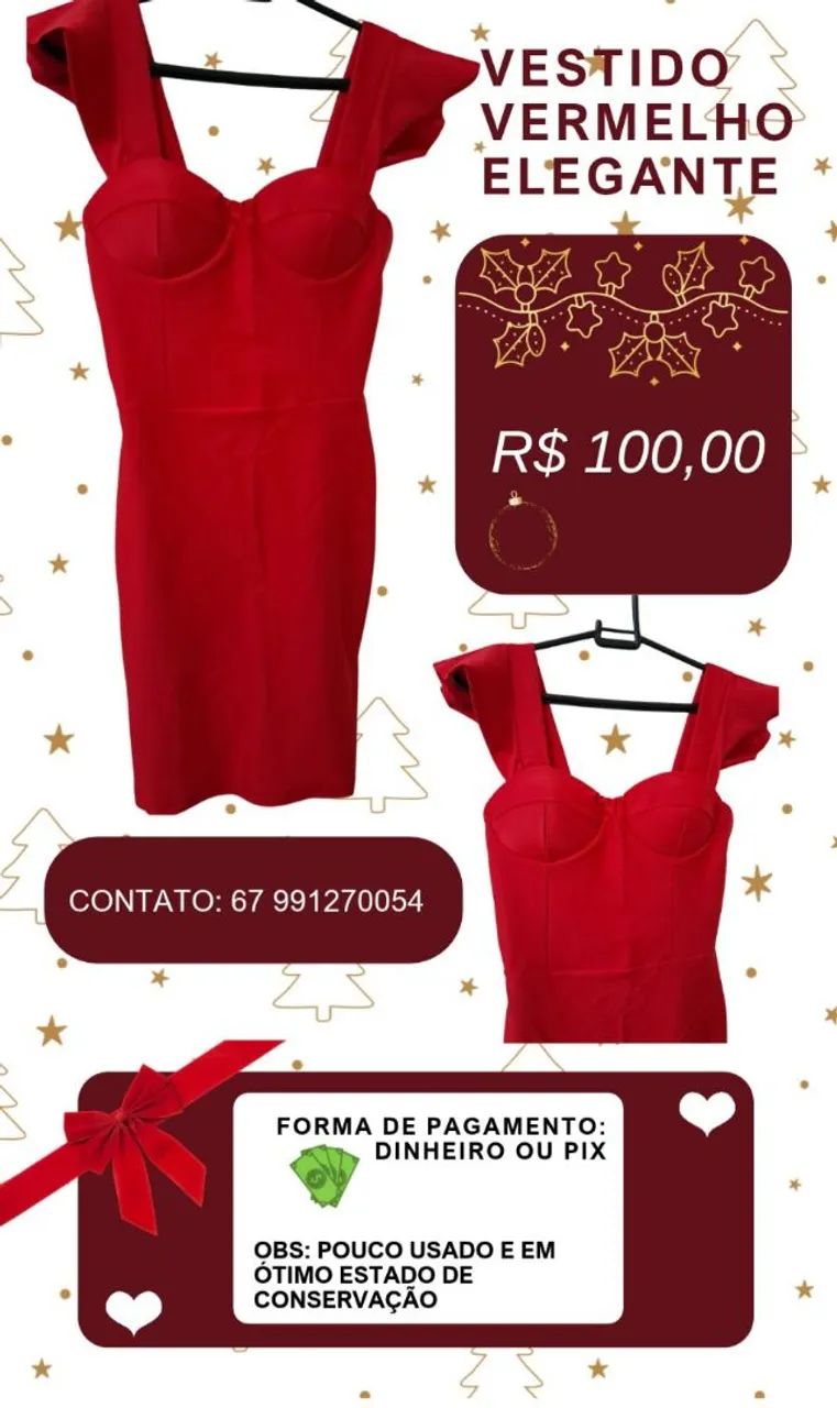Vestido Vermelho Elegante com Bojo