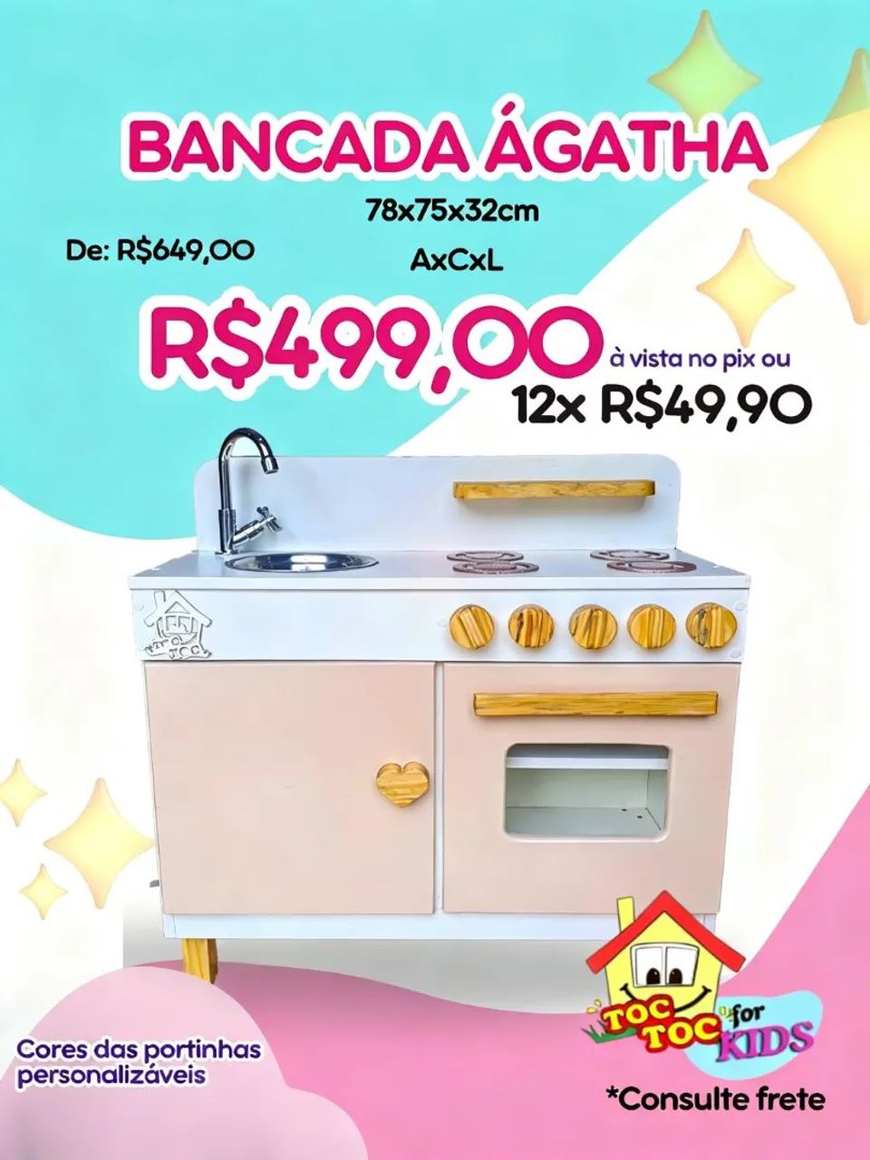 Móveis e brinquedos infantis em MDF 