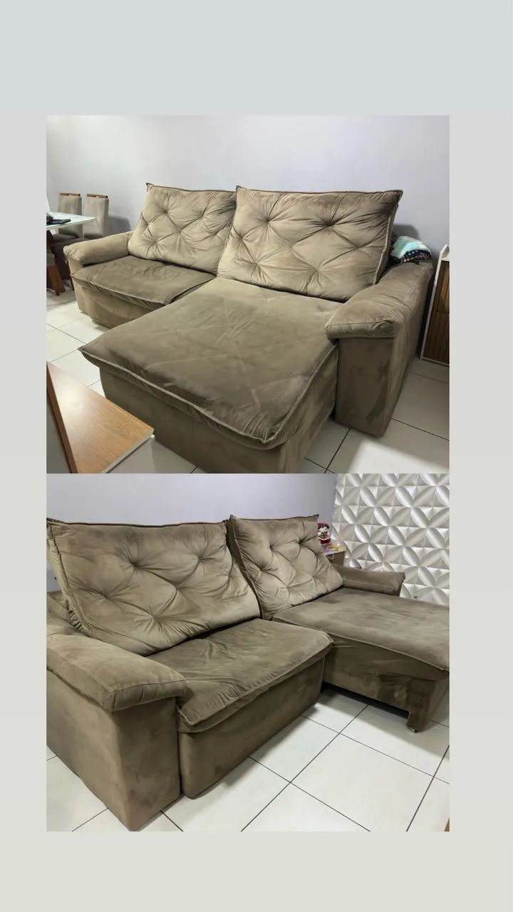 VENDO SOFÁ RETRÁTIL/RECLINÁVEL - 2,93M - Foto 3