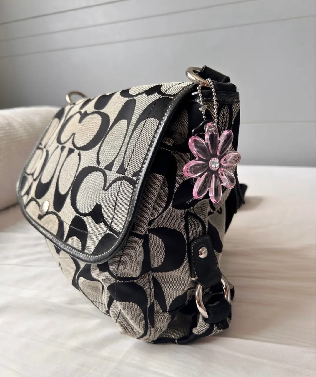 Bolsa Coach Original Legacy Vintage Y2K Couro + Canvas. - Bolsas