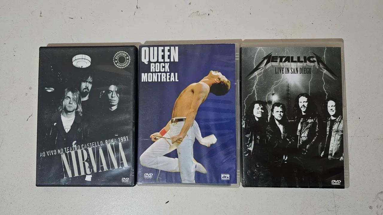 DVD Queen Nirvana Metallica